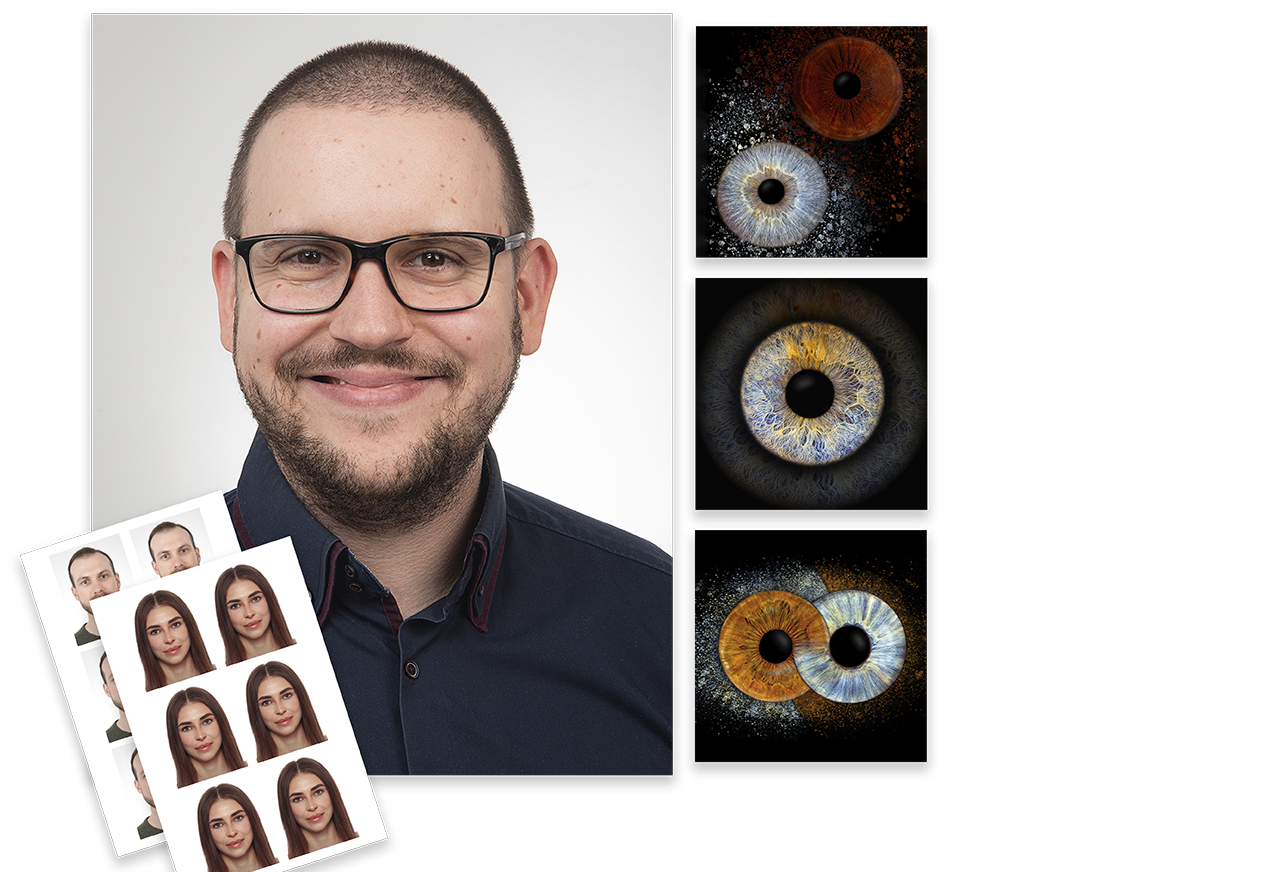 Ausdrucksstarkes Portrait eines Mannes mit professioneller Studiobeleuchtung und dunklem Hintergrund im Fotostudio Würzburg.