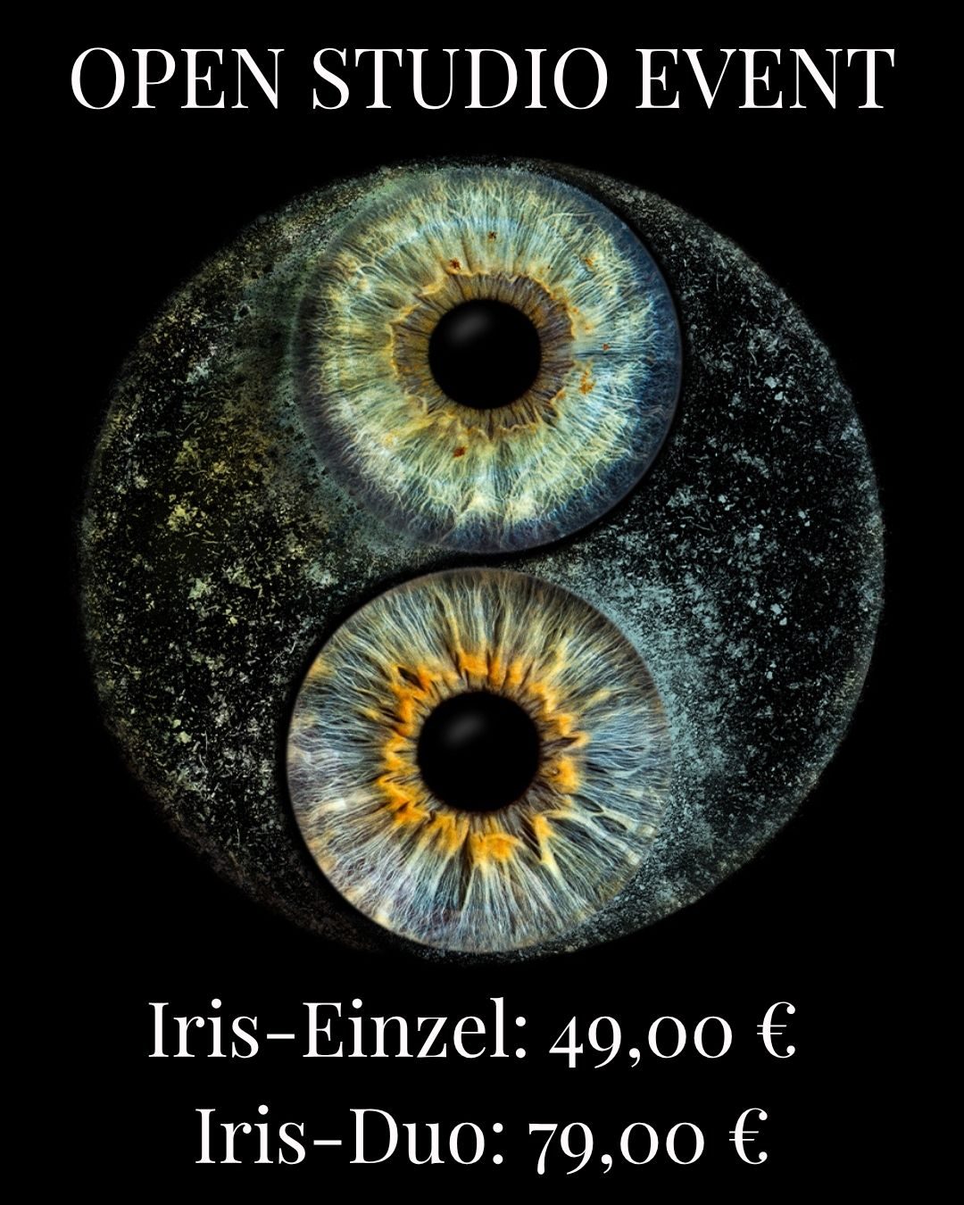 Faszinierende Makroaufnahme einer menschlichen Iris mit individuellen Strukturen, professionelle Irisfotografie im Fotostudio Würzburg.